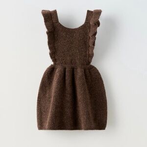 Zara Knit Pinafore Dress